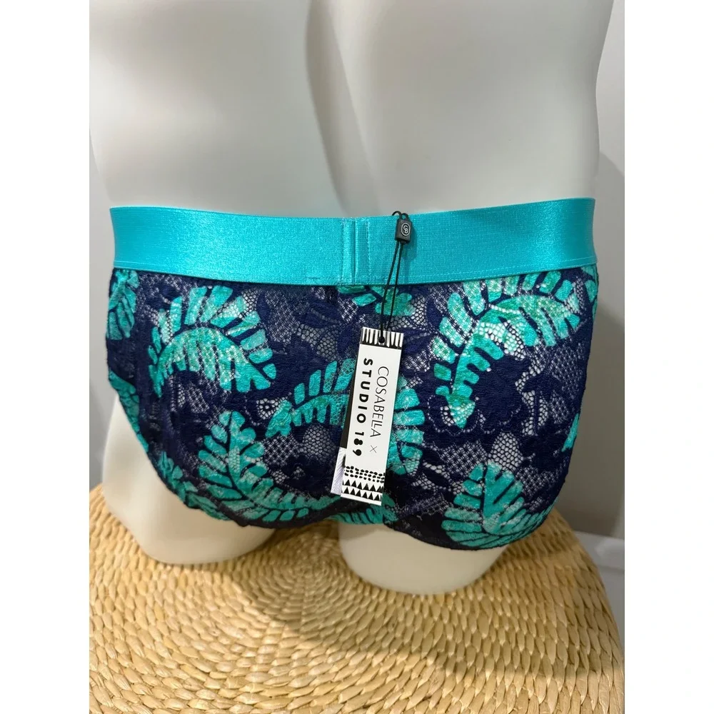 Cosabella Never Say Never Printed Sports Brief LEAF Men's Lace Underwear XL